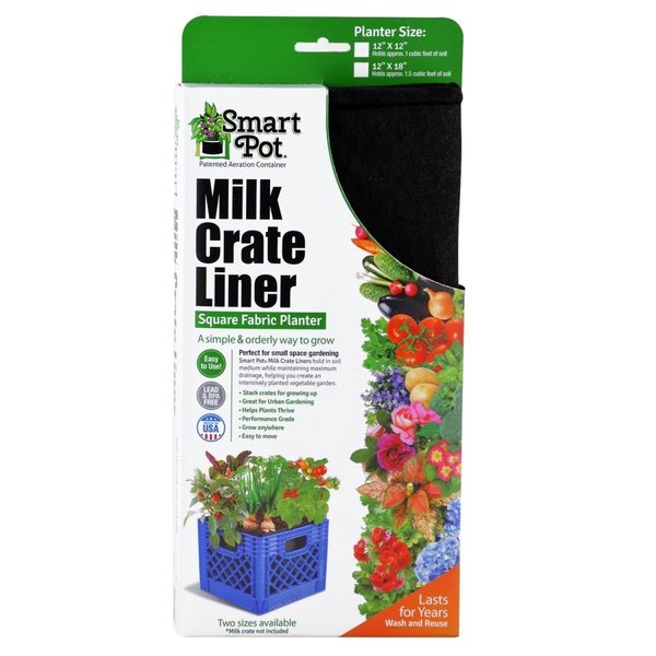 Smart Pot Milk Crate Liner, Black 5035685